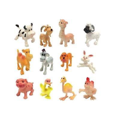 China Custom Mini Vending Toy Display Soft Cute Plastic Insane Asylum Decoration Souvenir Animal Figurine for sale