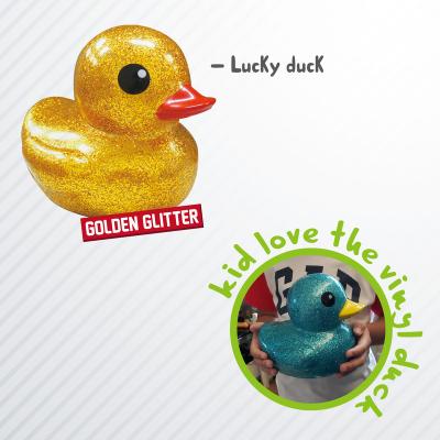 China Rubber Glitter Duck With Flashlight Bath Toy Duck Flashing Duck Toy 10cm Vinyl Bath Toy New Toy For Kids 2020 For Babies for sale