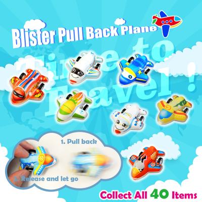 China Pull Out Party Flat Bulk Capsule Small Scale Retail Designed Flat Toy Collectible Plastic Pull Back For Vending Machine For Kids for sale