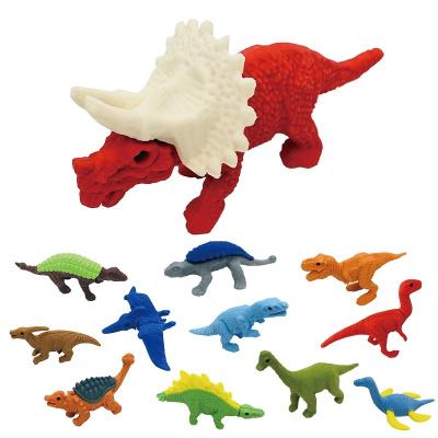 China Realistic Egg Toy Rubber Assembly Dinosaur Eraser Promotional Funny Novelty Capsule Eraser Small For Vending Machine for sale