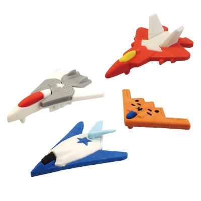 China Small Gum Toy Stationery Rubber Fighter Jet Capsule Gum Promotional Bulk Novelty Gift For Vending Machine for sale