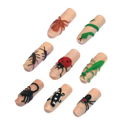 China Mini Small Vending Prank Joke Soft Eggs TPR Insect Finger Capsule Toy for sale