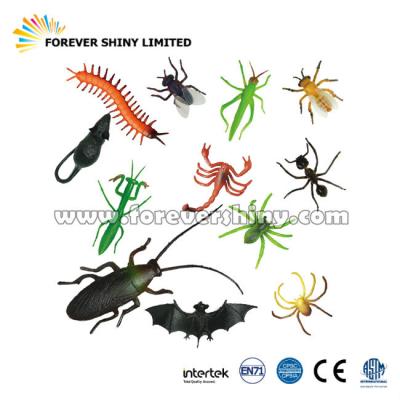 China PVC Promotional Novelty Small Capsules Insects Toys Plastic Figure Realistic Fake Insects Figurine For Vending Machines for sale