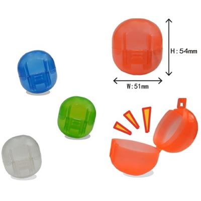 China PP Promotion Novelty Toy Plastic 54mm Hinged Small Empty Capsule Ball For Vending Machine for sale