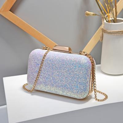 China PU Lady Evening Handbag Women Sequin Shoulder Bag For Ladies Designer Diamond Evening Clutch Bag for sale