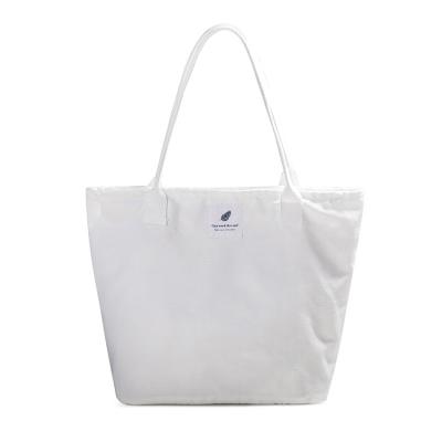 China Wholesale Folding Pure White Shopping Folding Tote Bag Custom LOGO Fabric Shopping Bag Shopping Bag for sale