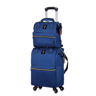 China New OEM Designer Metallic Pattern 4 Rolls Soft Carry On Suitcase Set Travel Luggage Bags for sale