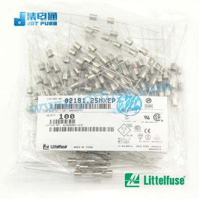 China 02181.25MXEP Littelfuse High Voltage Fuse 1.25A 250V 5x20mm Glass Axial Terminal Melts Time Lapse (Slow Blow) Fuse for sale