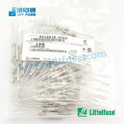 China 0216016.MXEP Littelfuse High Voltage Ceramic Fuse 16A 250V 5X20mm Axial Terminal Melts Fast Acting Fuse for sale