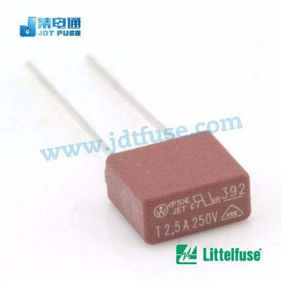 China LOW VOLTAGE Littelfuse TE5 39212500000 392 T2.5A 250V Micro Fuse Radial Fuse Lead Square Fuse for sale