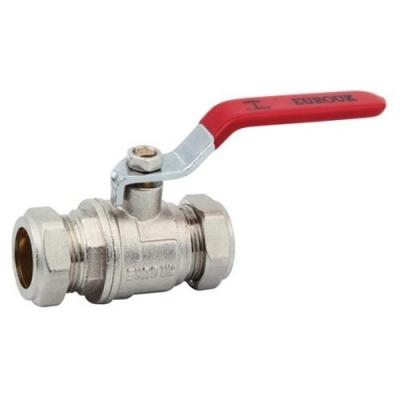 China General Plug Brass Or Zinc Nickel Plated Ball Valve With 1/2 Inch Brass Compression With Long Handle for sale