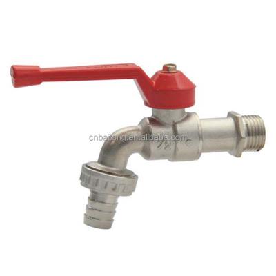 China Wall Mount Modern Forged Brass Washing Machine Hose Bib Faucet With Aluminum Handle for sale