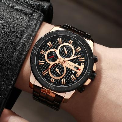 China CURREN 8337 Automatic Date Mens Business Japan Quartz Watches Stainless Steel Luxury Casual Date Calendar Wrist Watch for sale