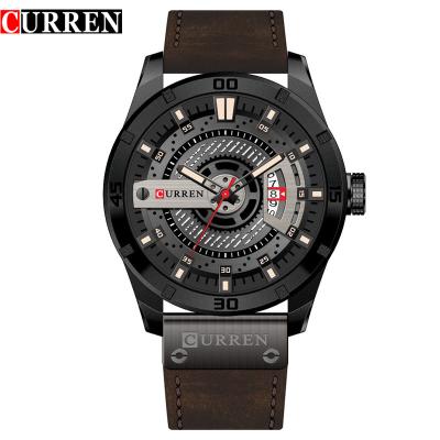 China Automatic Date 8301 Curren Men Watch Date Luxury Brands Quartz Wristwatches Creative Leather Relogio Male First for sale