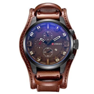 China CURREN 8225 Automatic Date Brands Quartz Movement Luxury Watch Best For Men Waterproof Alloy Analog Men's Watches for sale