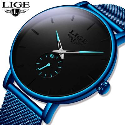 China Hot Sale Automatic Date Men's Relojes Chrono- 30M Waterproof Luxury Lige Relojes Brand Simple Watches Lige 9915 for sale