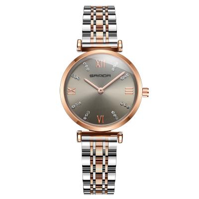 China SANDA P235 Water Resistant Charm Diamond Japan Movt Quartz Woman Watches Elegant Lady Stainless Steel Wrist Watch for sale