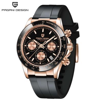 China 2021 Automatic Date Pagani Design 1664 Functional Men's Quartz Watches Quality Steel Pagani Design Chronograph Watches for sale