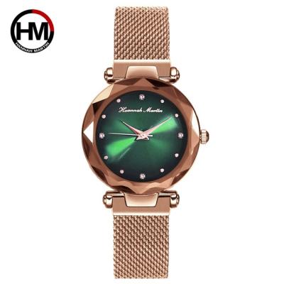 China Custom Design Fashion Water Resistant Hannah Martin D9 Women Quartz Wrist Watch Diamond Charm Steel Luxury Ladies Watch for sale