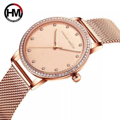 China Water Resistant Hannah Martin 2021 107 Luxury Diamond Quartz Watches For Women Waterproof Single Dial Wrist Watch for sale