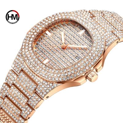 China Analog 2021 of HANNAH MARTIN HM-510 Bing Women Quartz Wrist Watches Water Resistant Diamond Ice Out Luxury Watch for sale