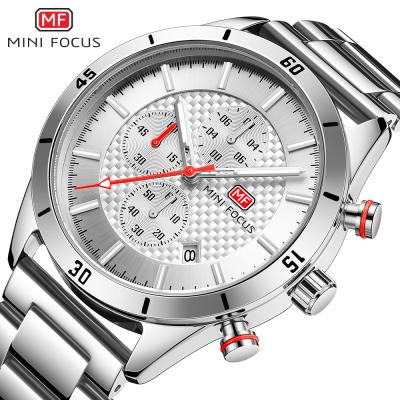 China 2021 Mini Focus MF0283G Amazone Luxury Steel Chronograph Date Men's Sport Watch Bands Automatic Quartz Wristwatches Brand for sale