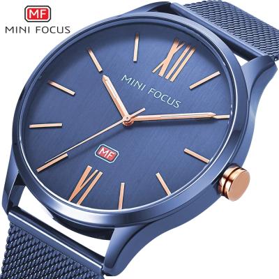 China Brand 2021 Mini Focus MF0018G casual men's quartz watches stainless steel watch men simple waterproof water resistant for sale