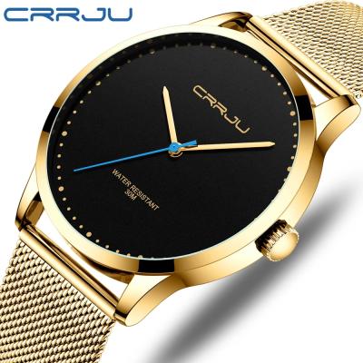 China Original Crrju 2167 Men's Quartz Watches Minimal Luxury Stainless Steel Watch Water Resistant New for sale