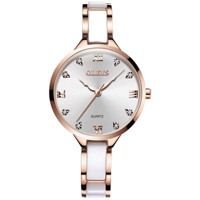 China Olevs 5872 Small Water Resistant OEM Wrist Quartz Watch For Women Diamond Analog Brand Design Watch Custom Logo for sale