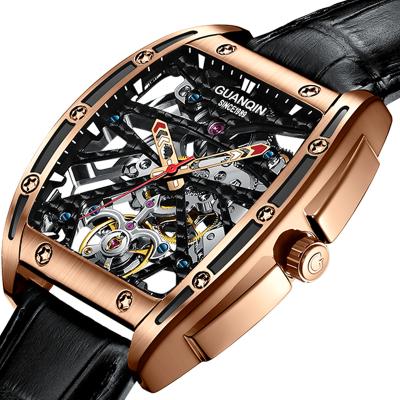 China Waterproof Newest 2019 GUANQIN Business Men Automatic Mechanical Watch Full Steel Waterproof Sports Wristwatches for sale