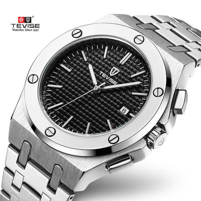 China 2021 TEVISE T830B china brand automatic date custom logo men's wrist OEM luxury minimalist mechanical watch for sale