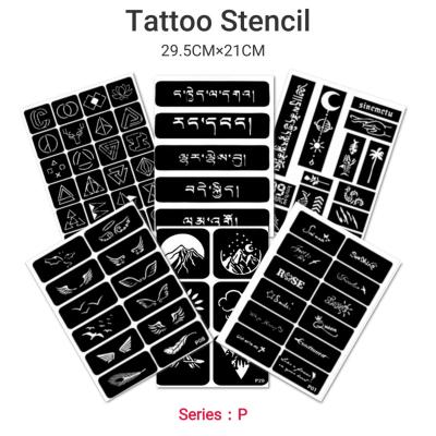 China Temporary Henna Tattoo Stencil; Temporary semi-permanent tattoo ink, body painting accessories for sale