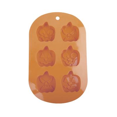 China Viable Cake Molds Halloween Pumpkin Cupcake Cookie Mold Cake Decorating Silicone Mold for sale