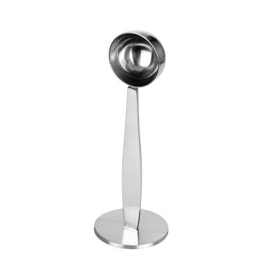 China Sustainable Espresso Coffee Tamper Powder Pressing Stainless Steel Coffee Bean Spoon Scoops for sale