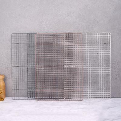 China Stainless Steel Safe Sustainable Bread Half Champagne Leaf Wire Rack Oven Bakery Cooling Rack For Baking for sale