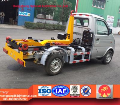 China foton mini hook lift garbage truck, 2ton small drop off garbage bin truck for sale 4150X1500X1850 for sale