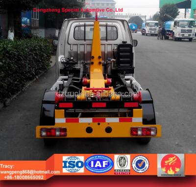 China mini hook lift garbage truck, 1.5ton hook lift garbage truck for sale 3850X1480X1900 for sale