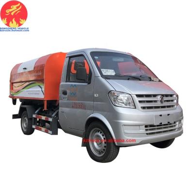 China Hotels export in Euro V 2500liters small hook lift garbage truck from Myanmar Dongfeng for sale