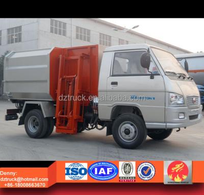 China FOTON mini self laoding and unloadng garbage truck for sale 4350X1690X2000 for sale