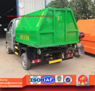 China Mini Garbage Container Truck , 1.5ton Garbage Collection Truck 3850X1480X1900 for sale