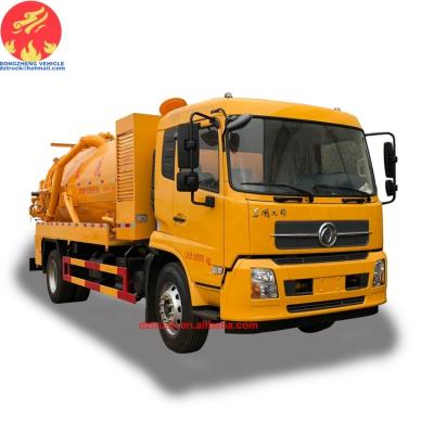 China Q235 carbon steel Dongfeng Kinland 12000 liter vacuum sewage suction tanker truck for sale for sale