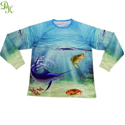 China 100% Polyester Antibacterial UV Protection Long Sleeves Fishing Shirt 50+ for sale