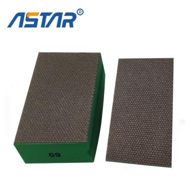 China Polish and finish surface that power tools cannot process Diamond Arc Electroplated Hand Pad for sale