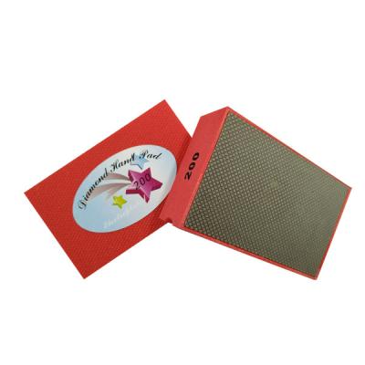 China Polish and finish surface that power tools can't handle Diamond Electroplated Hand Pads for Glass Polishing Ceramic Polish for sale