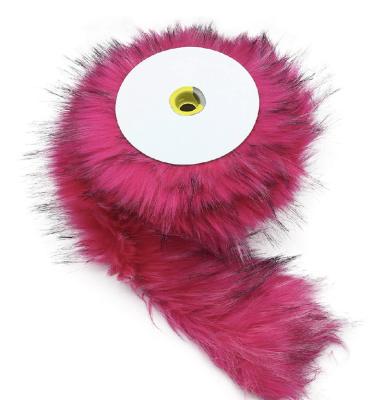 China Toy Factory Outlet 7cm Plush Garment Faux Fur Trimming Faux Raccoon Costume Fur Collar Trim for sale