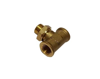 China Hot Selling Modern Metal Pipe Joint Brass Hardware Accessories Copper Adjustable Tee Bypass for sale