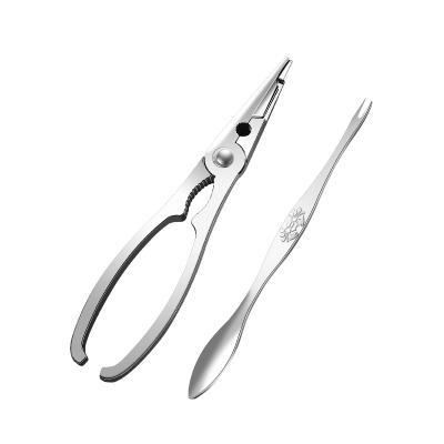 China Minimalist Crab Eating Tool Crab Clip Stainless Steel Hairy Crab Needle Scissors Household for sale