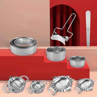 China Viable Stainless Steel Dumplings Maker Skin Roll Dumpling Skin Cutter Pie Ravioli Empanadas Press Mold Cooking Tools Kitchen for sale