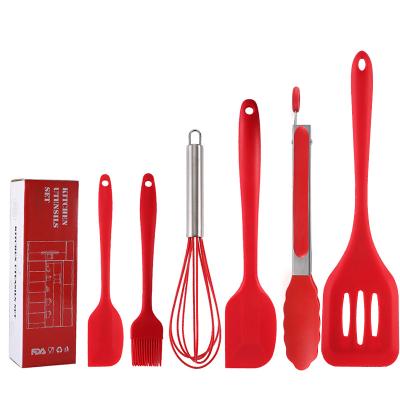 China Sustainable Custom Silicone Kitchenware Utensil Set 5 Pcs Beauty Spatula Kitchen Tools Bakery Cooking Utensilios Set Cookware Sets for sale