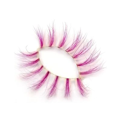 China 25-30 Times Wholesale 25 Mm Eyelashes 3D Faux Mink 25mm Thick Stars Colors Mink Eyelash for sale